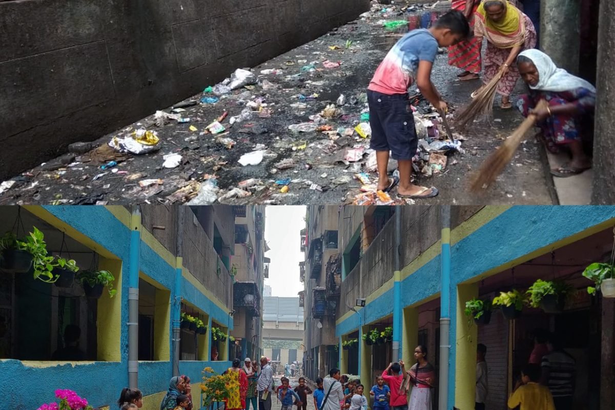The participation of the residents in cleaning up the alleyway led to the development of the beautiful social space between two buildings